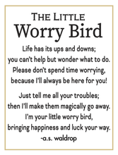 Load image into Gallery viewer, The Little Worry Bird Pocket Charm