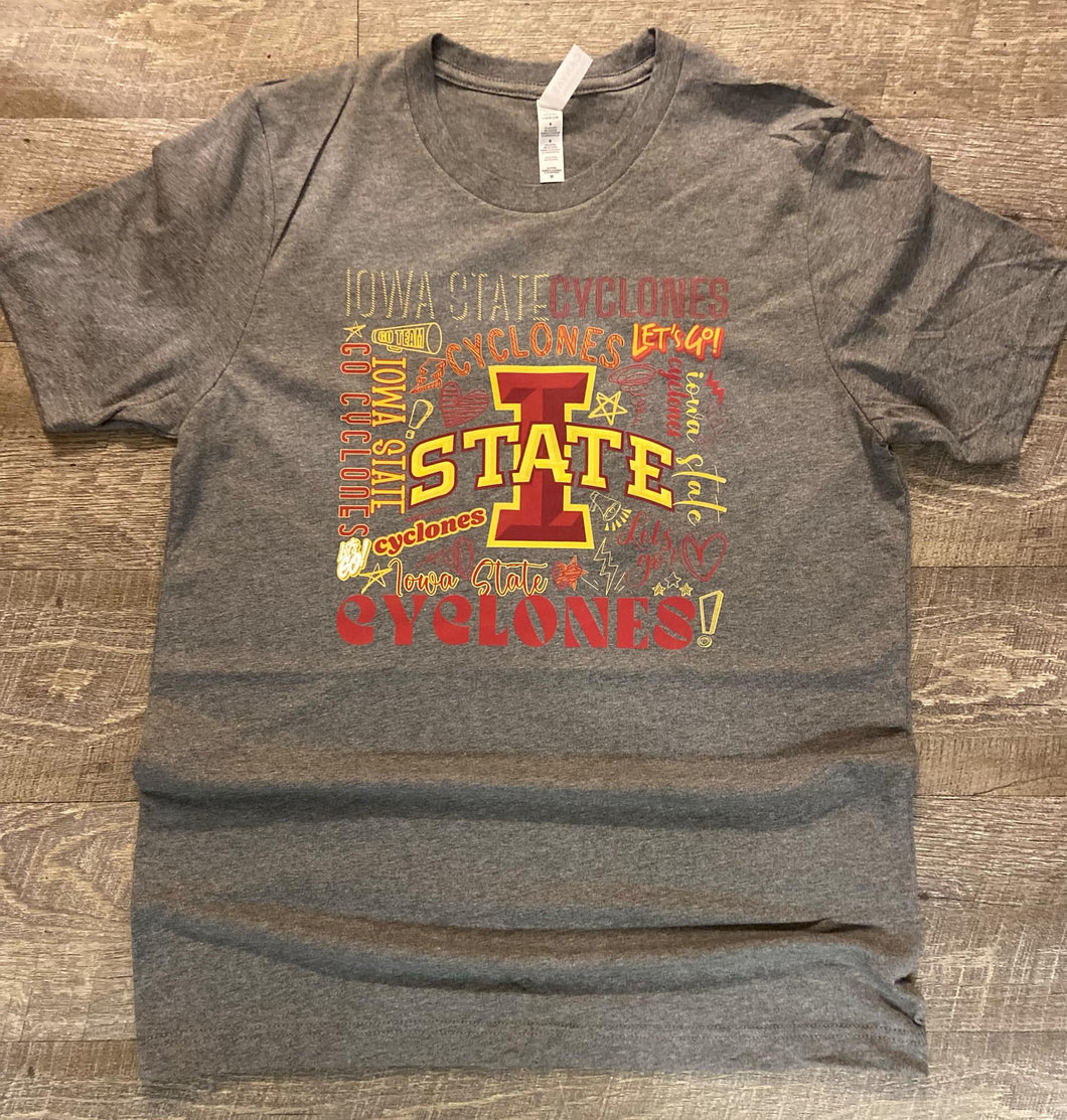 Iowa State Typography T-Shirt