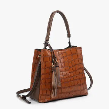 Olivia Crocodile Contrast Hobo