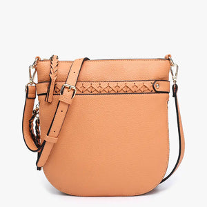 Esther Whipstitch Trim Round Crossbody