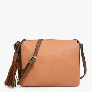 Jen & Co. Sabrina 2 Tone Crossbody w/ 3 Compartments