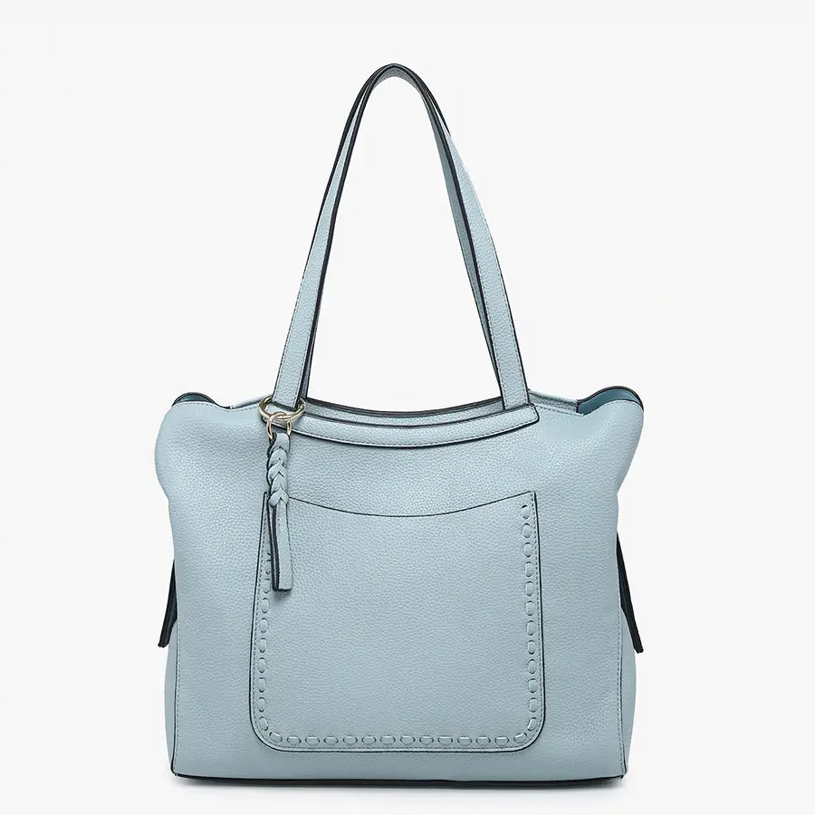Jen & Co. Hunter Pocket-Front Distressed Tote