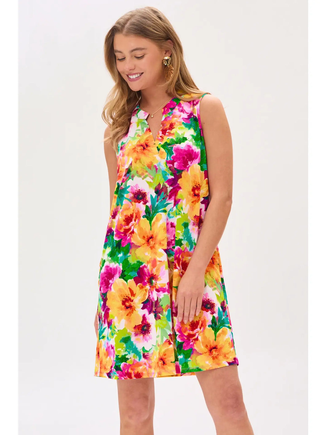 Dear Scarlett - Floral Sleeveless Mini Dress