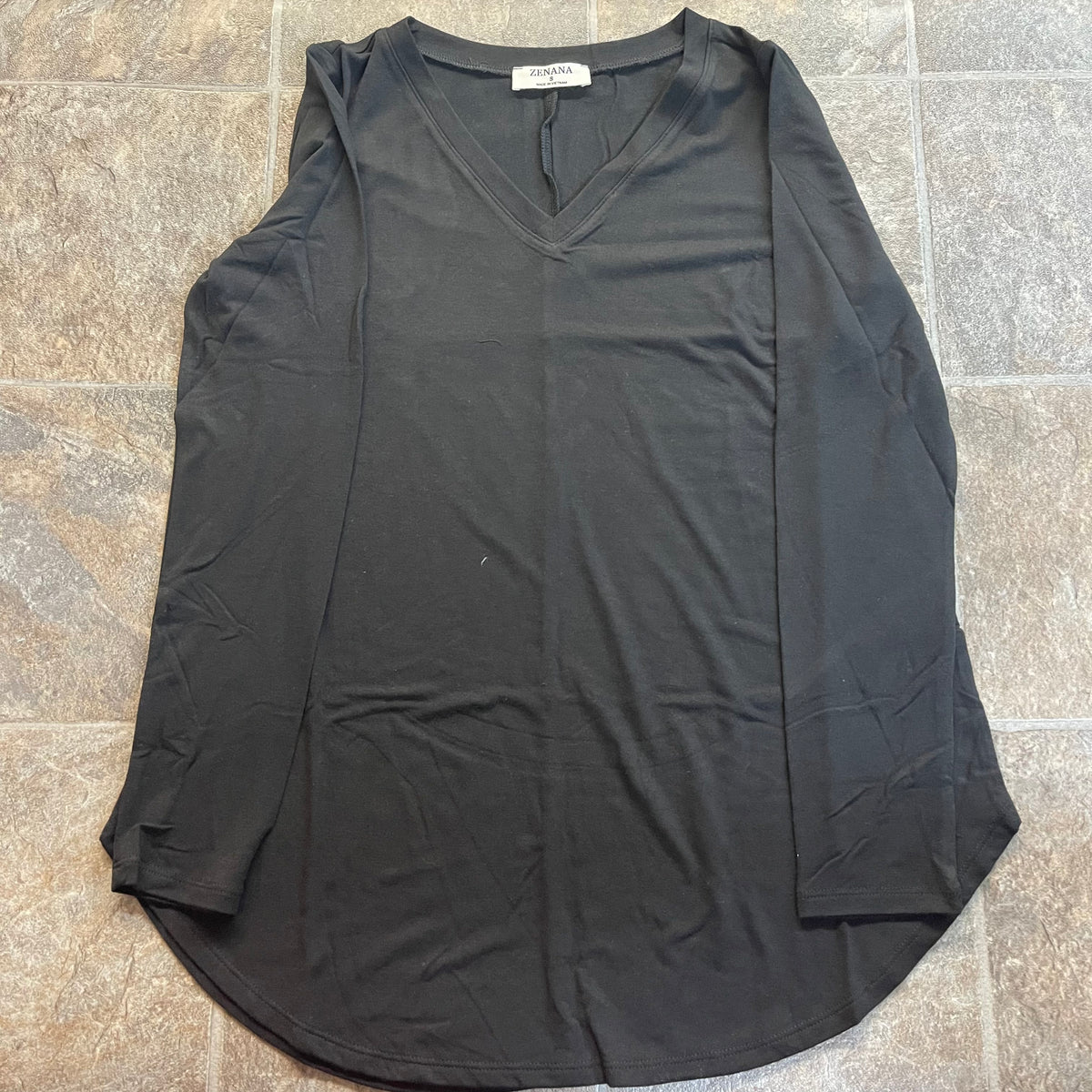 Zenana Full Size Washed Short Sleeve V-Neck T-Shirt main image 0