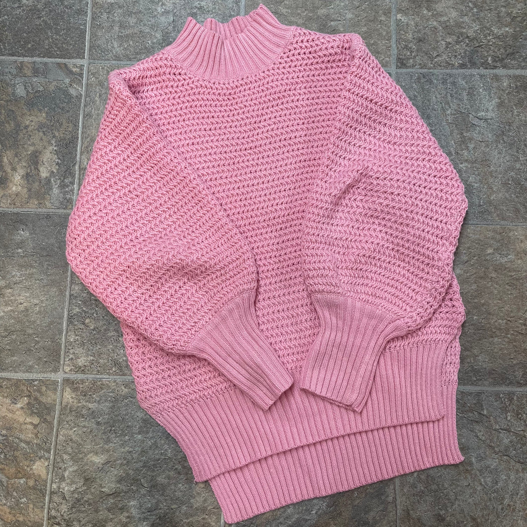 Pink Crocheted Sweater