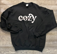 Load image into Gallery viewer, Black Cozy Season Crewneck Sweatshirt
