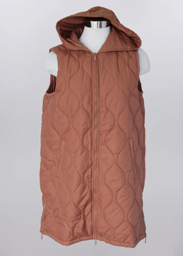 Quilted Vest in Pumpkin