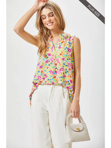Lizzy Yellow Floral Tank