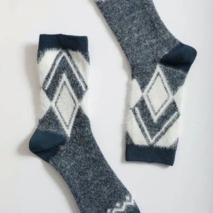 Mohair Diamond Pattern Socks