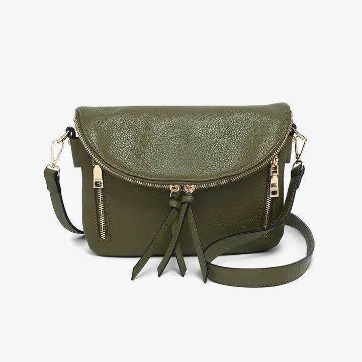Aubree Flapover Multi-Compartment Crossbody Bag
