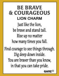 Lion Charms - Be Brave & Courageous