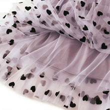 Load image into Gallery viewer, Vintage Heart Flocked Tulle High-Waist Skirt
