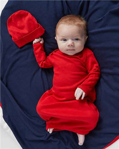Infant Baby Rib Layette-Red