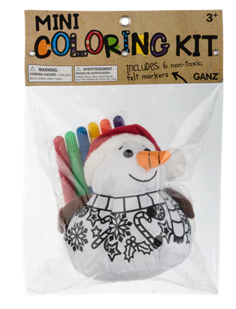 Snowman Mini Coloring Kit With Markers