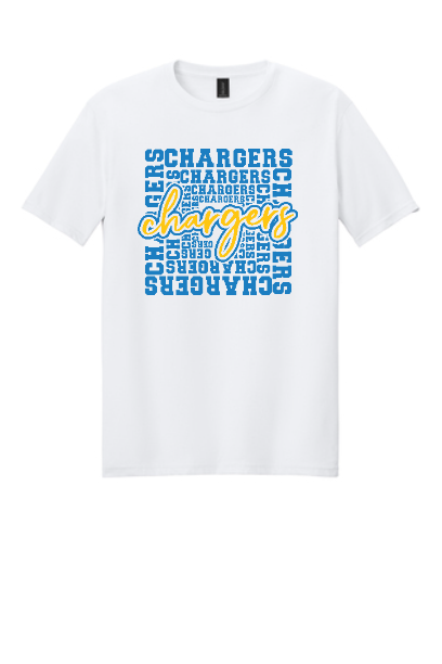 Typography Charger White Tee